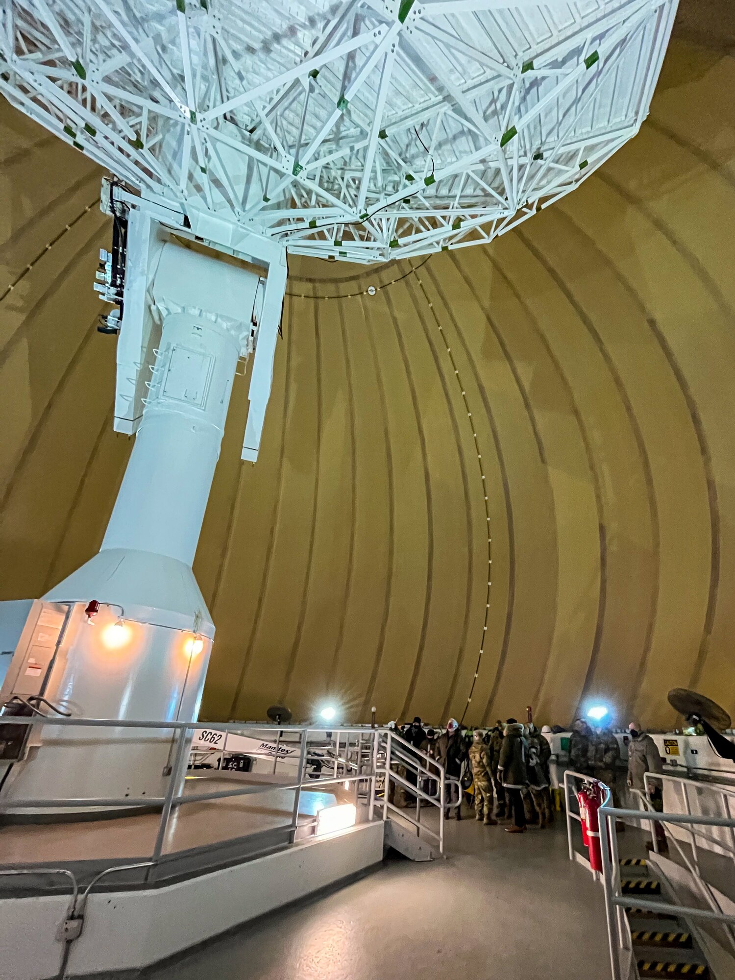 Secretary of the Air Force Frank Kendall toured the inside of a radome operated by the 23rd Space Operations Squadron, Detachment 1, at Thule Air Base, Greenland.