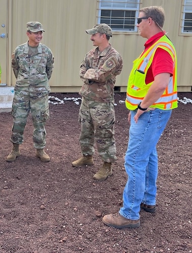 Maj. Wade Burkett and Maj. Harrizon Sanchez