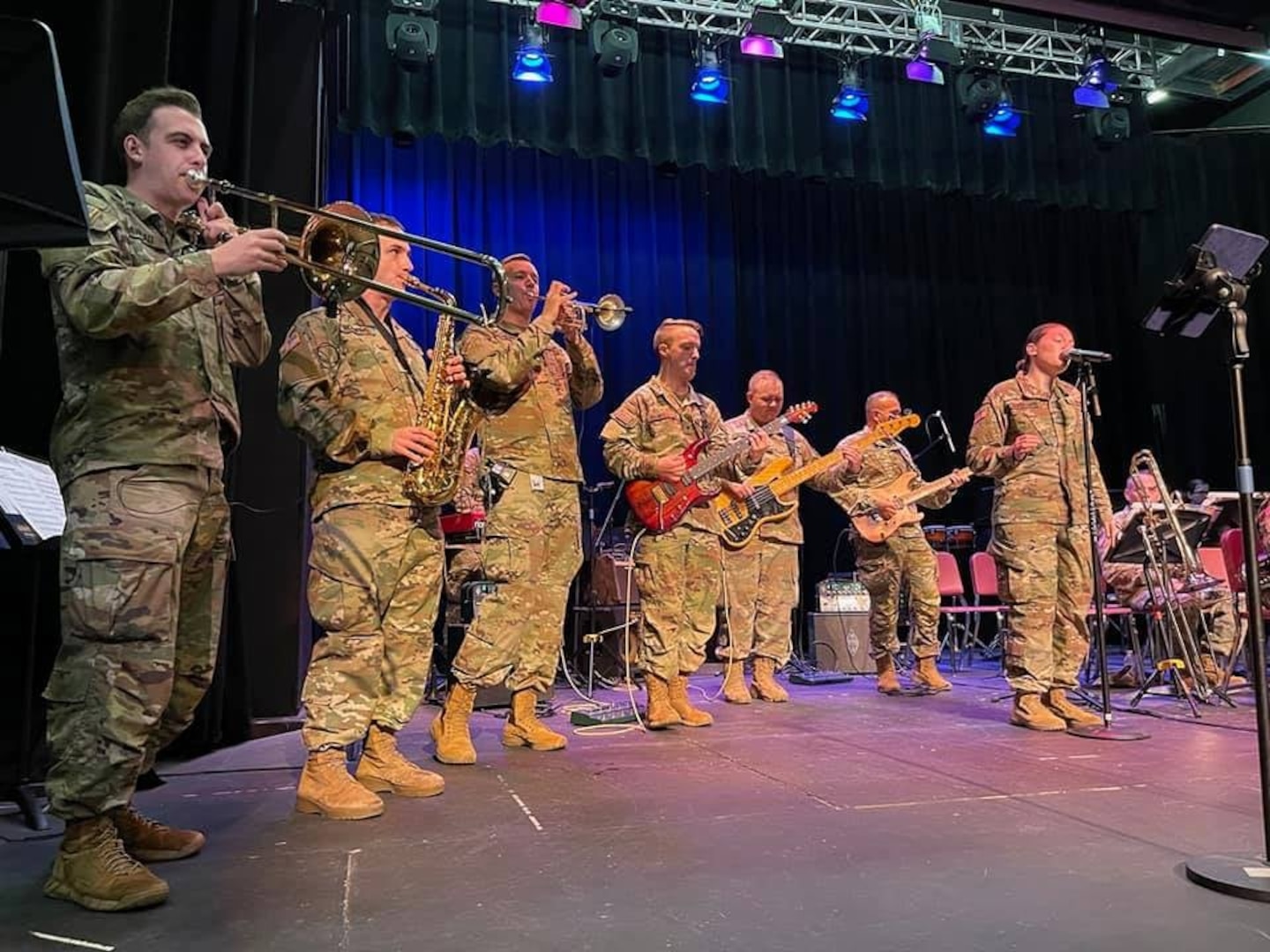 The NHARNG's 39th Army Band performs at Concord High School on Nov. 12, 2021.