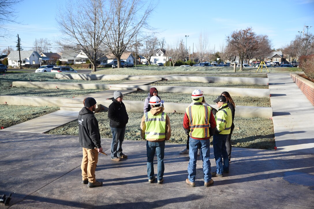 Corps of Engineers inspecting the amphitheater