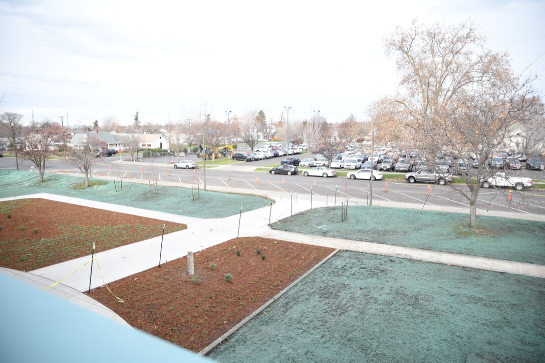 Final stages of the Landscape project on December 09, 2021 (North entrance view).