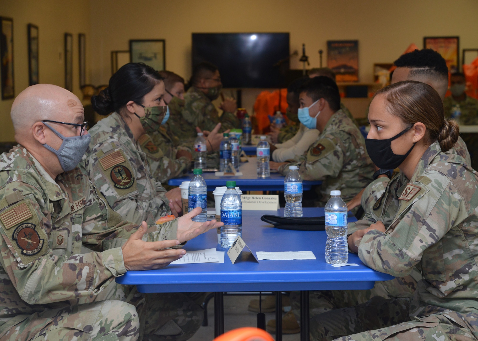 Airmen attended a speed mentoring session