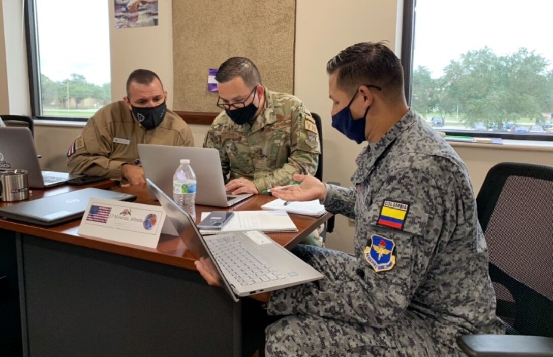 Small group discussion at IAAFA