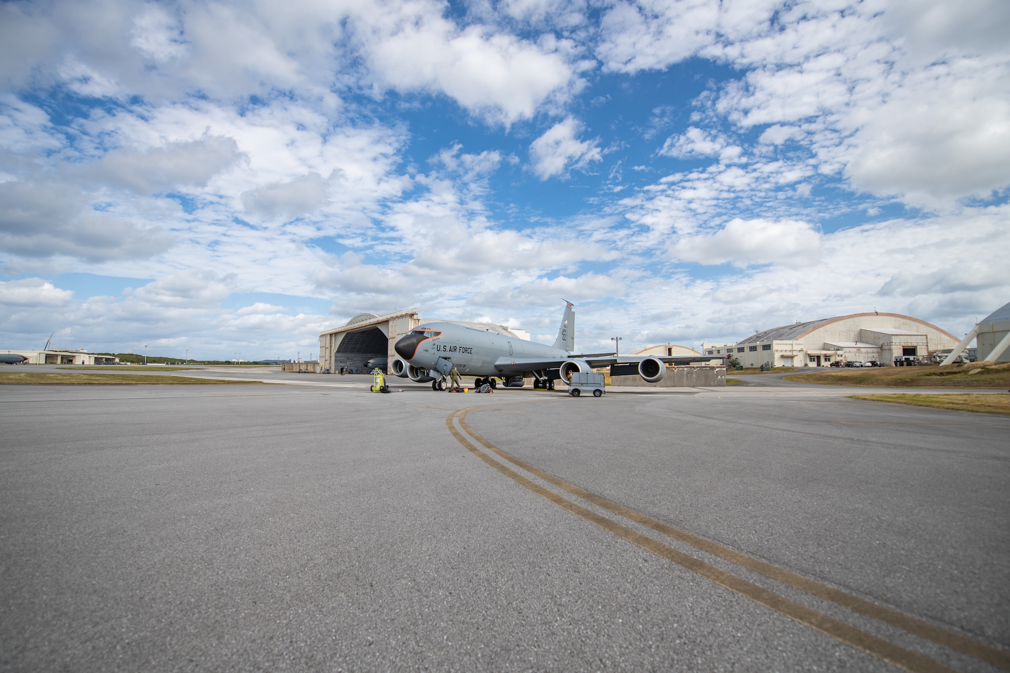 A refueling plane gets prepped for a refueling mission