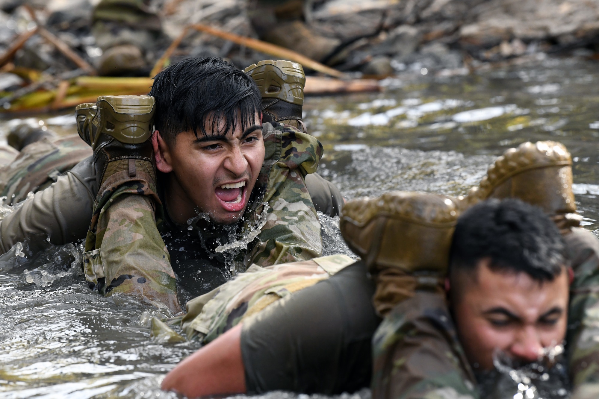 Airmen assigned to the 90th Security Forces Squadron participate in Crow Creek Challenge