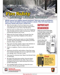 Important reminders from the National Fire Protection Association to keep in mind during winter storms.