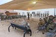The 56th Stryker Brigade Combat Team, 28th Infantry Division, Pennsylvania Army National Guard, recently participated in the Leadership Training Program at the National Training Center at Fort Irwin, Calif. The training consists of the military decision making process, specific working groups and other warfighting seminars. Pictured the Independence Brigade conducts a combined arms rehearsal.