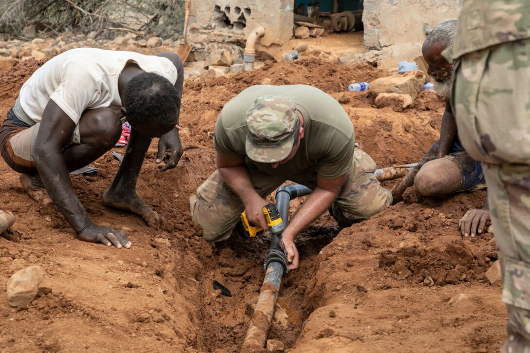 Nebraska Guard helps restore Djibouti village water supply
