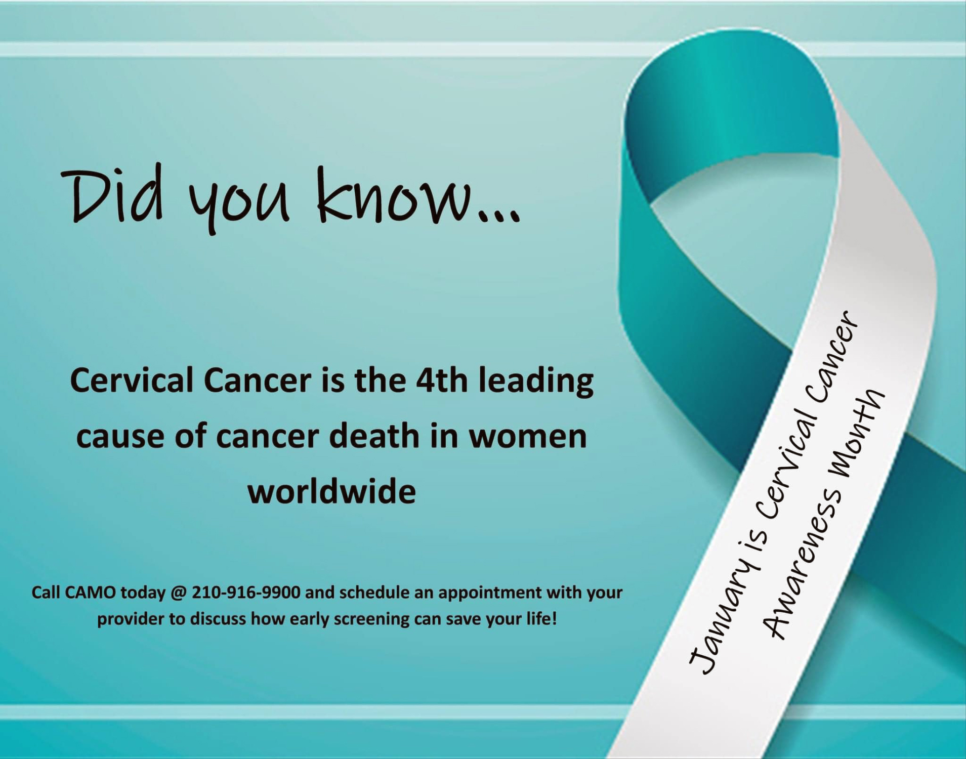Cervical cancer screening saves livesu003e Joint Base San Antoniou003e News
