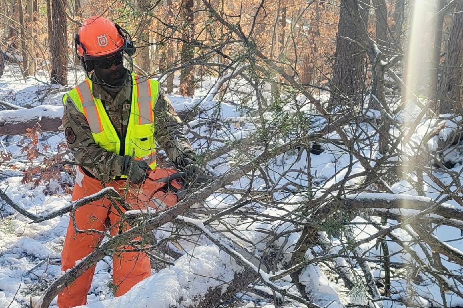 VNG troops help open roads, clear trees along power line routes