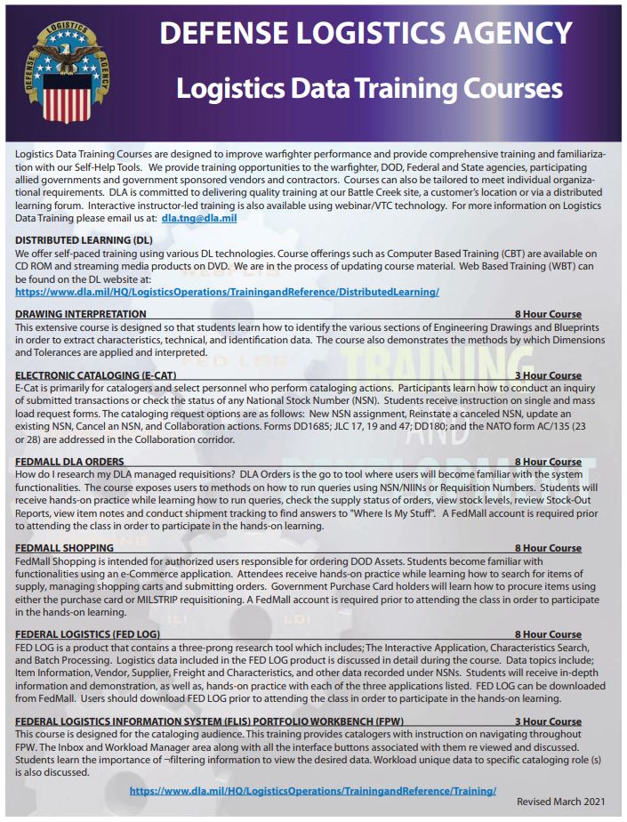 Logistics Data Training Brochure