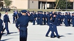 The flights perform a long-standing military tradition Pass in Review, proudly respecting Defense Logistics Agency Energy Commander Air Force Brig. Gen. Jimmy Canlas with an “eyes right” drill command salute during the Air Force Basic Military Training graduation at Joint Base San Antonio-Lackland, Texas, Jan. 6. Nearly 500 recruits entering the Air Force, Space Force, Air Force Reserve and Air National Guard became the Air Force’s newest Airmen and Guardians. Photo by DLA Energy Public Affairs.