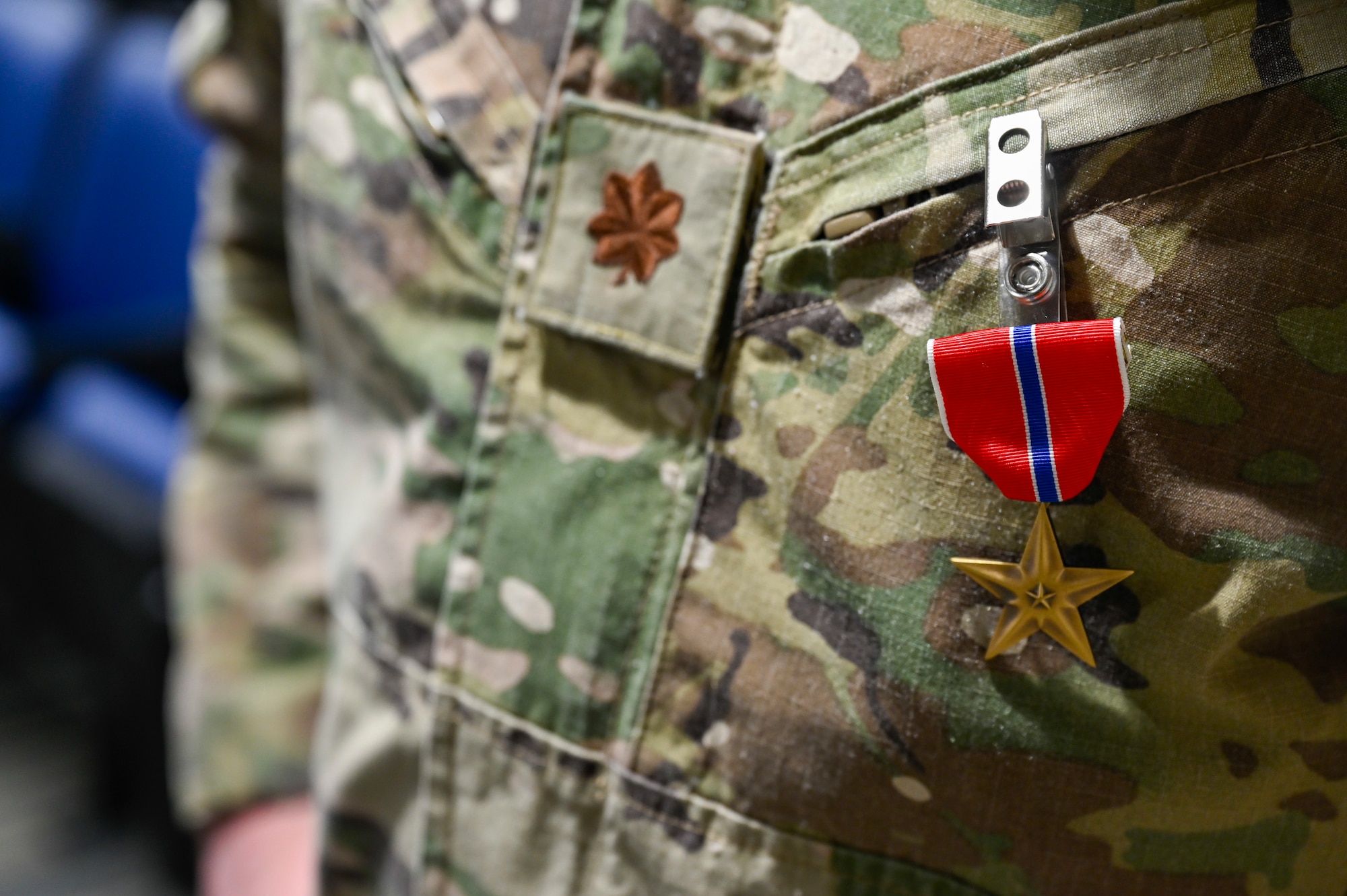 A photo of a bronze star medal