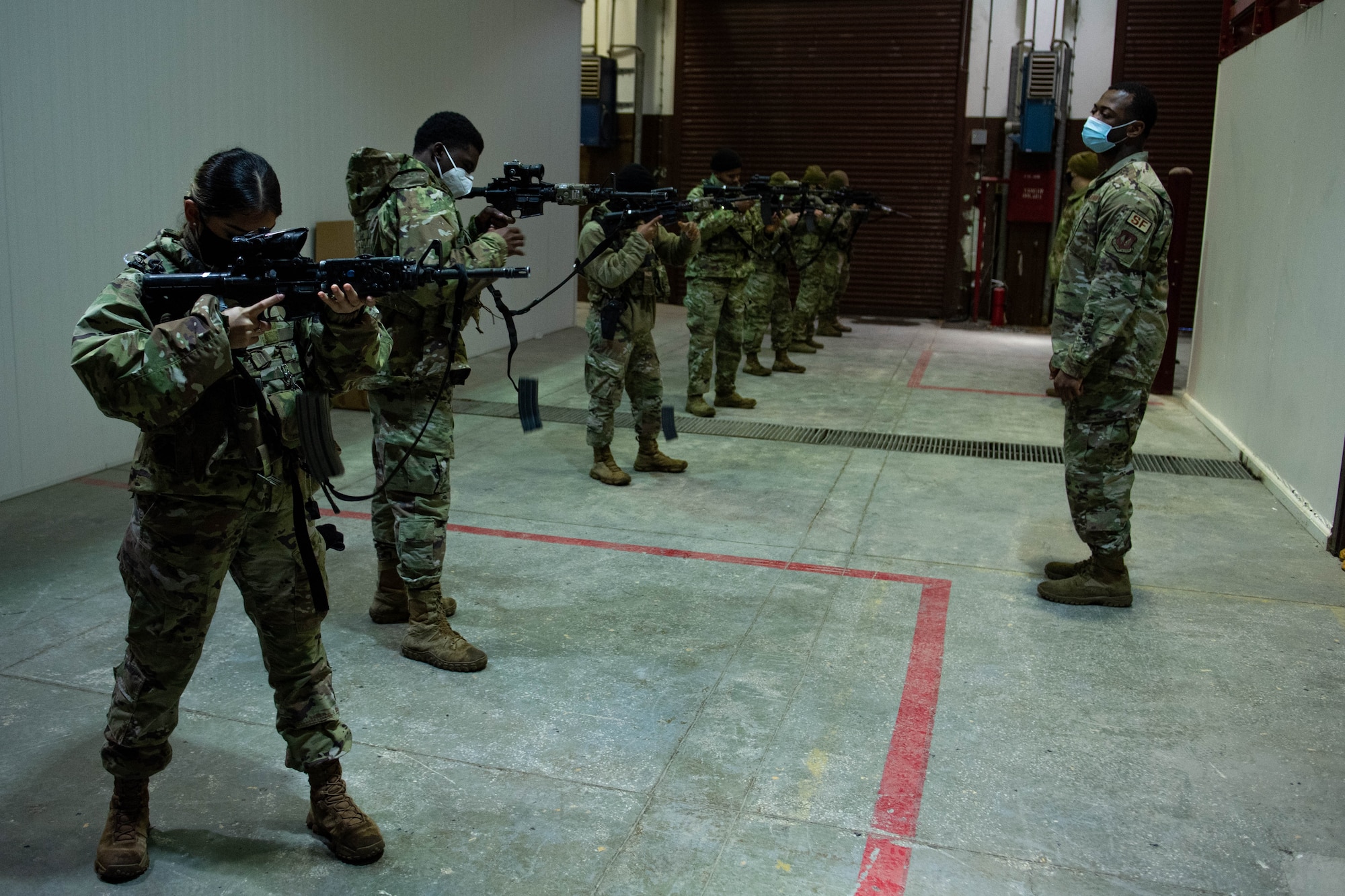 39th Security Forces Airmen practice reloading techniques
