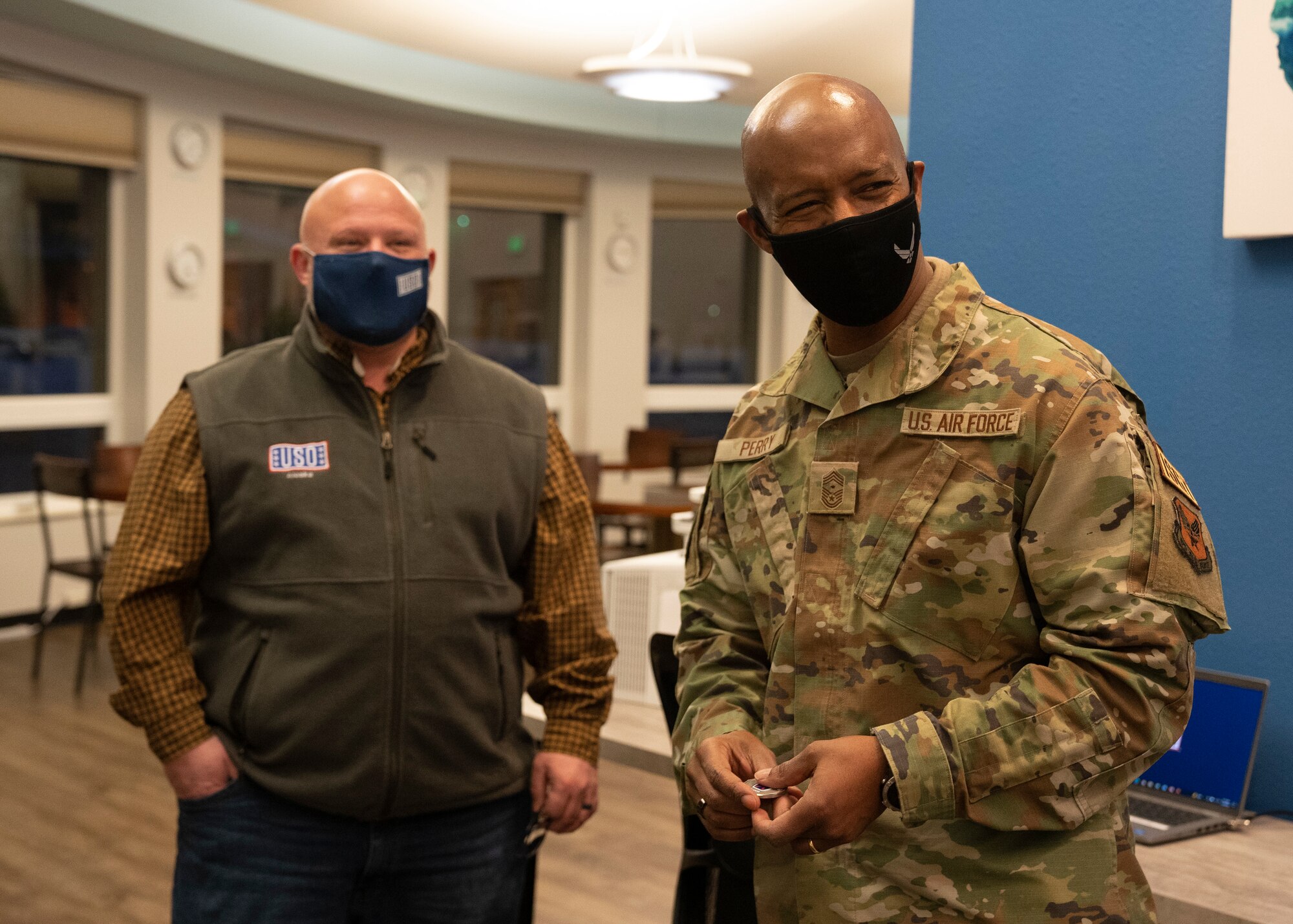 Chief Master Sergeant Nathaniel M. Perry visits JBER