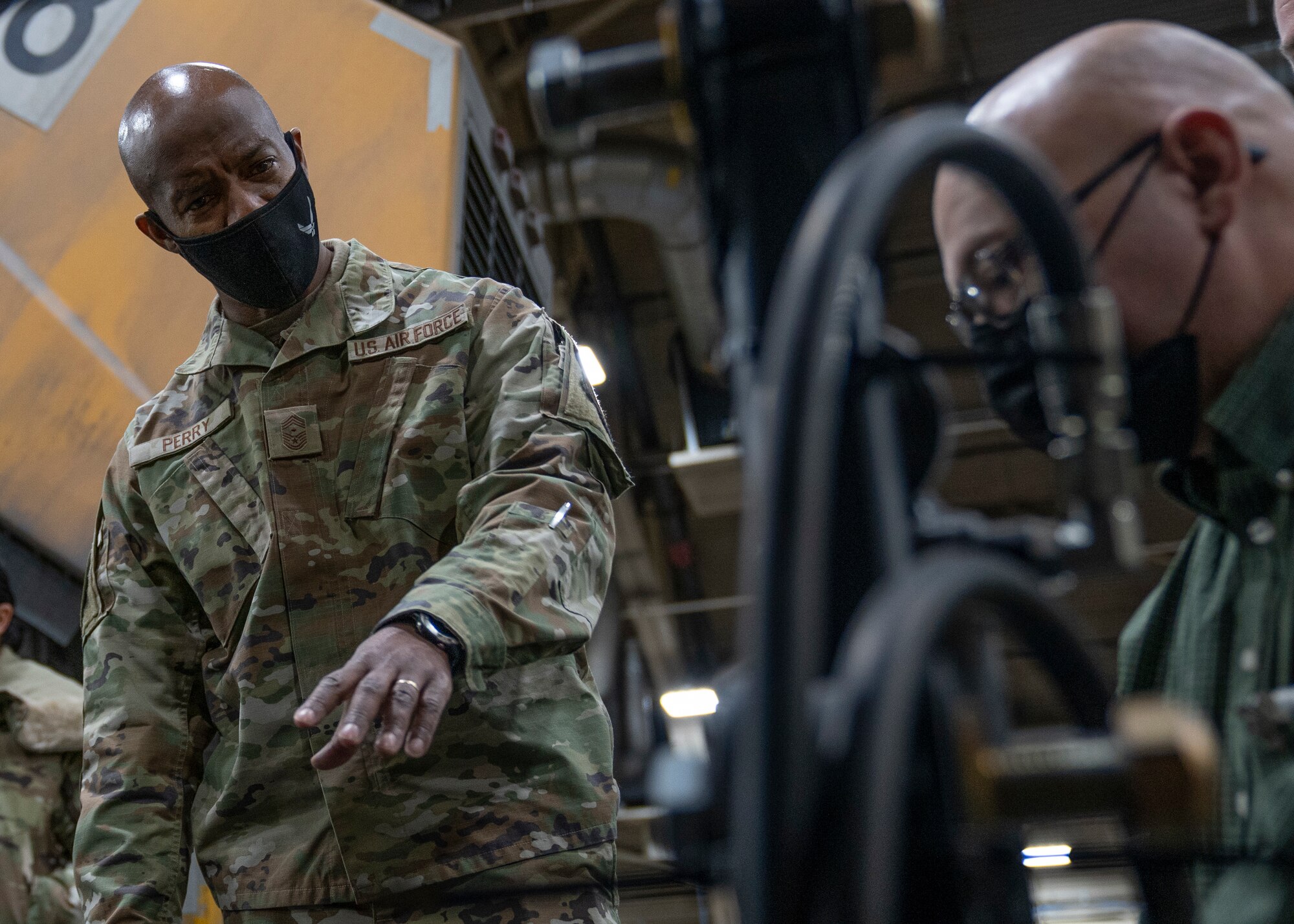 Chief Master Sergeant Nathaniel M. Perry visits JBER