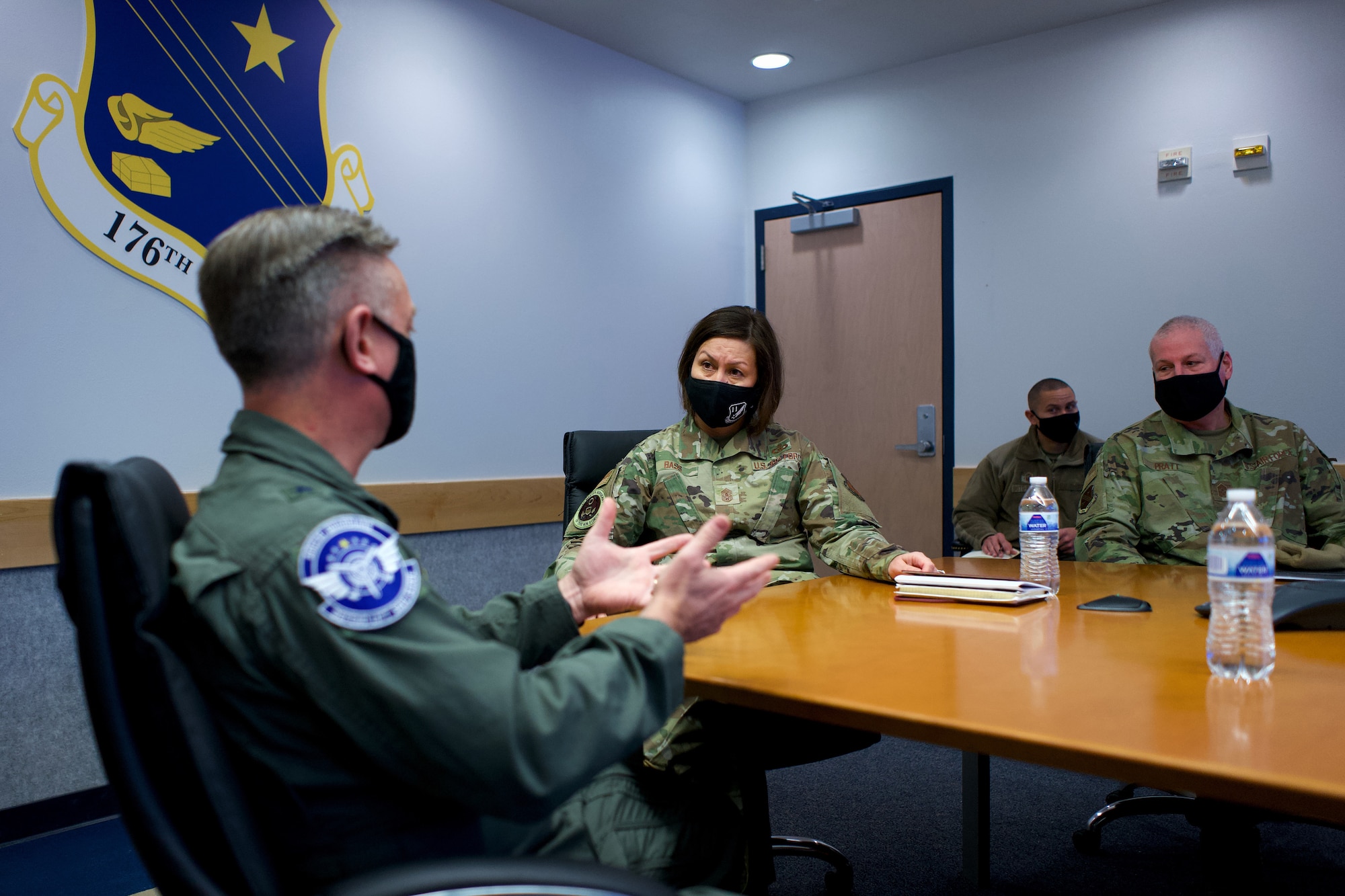 CMSAF Bass visits with Arctic Guardians of 176th Wing