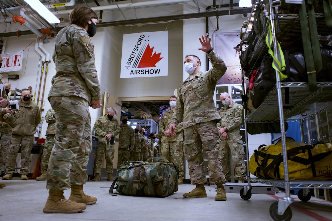 CMSAF Bass visits with Arctic Guardians of 176th Wing