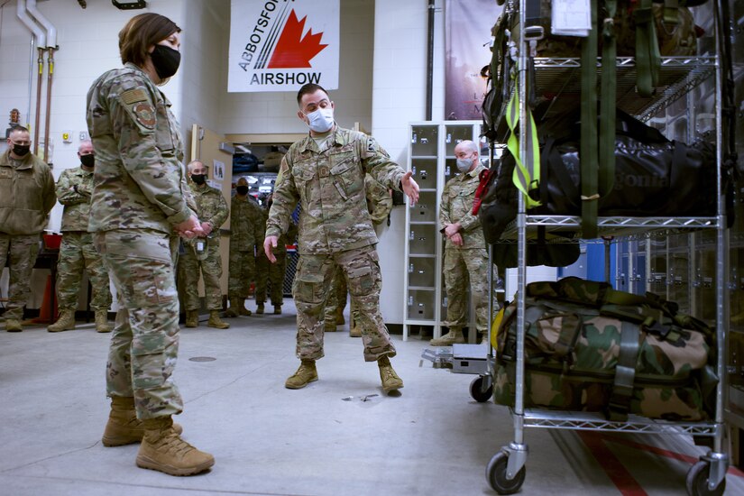 CMSAF Bass visits with Arctic Guardians of 176th Wing