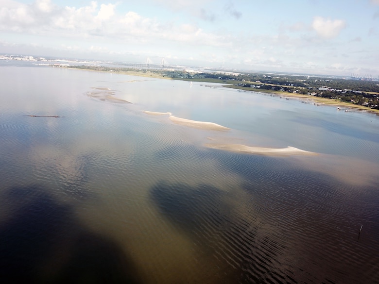 An aerial photo of Crab Bank, taken on September 14, 2021. Photo courtesy of Norfolk Dredging.