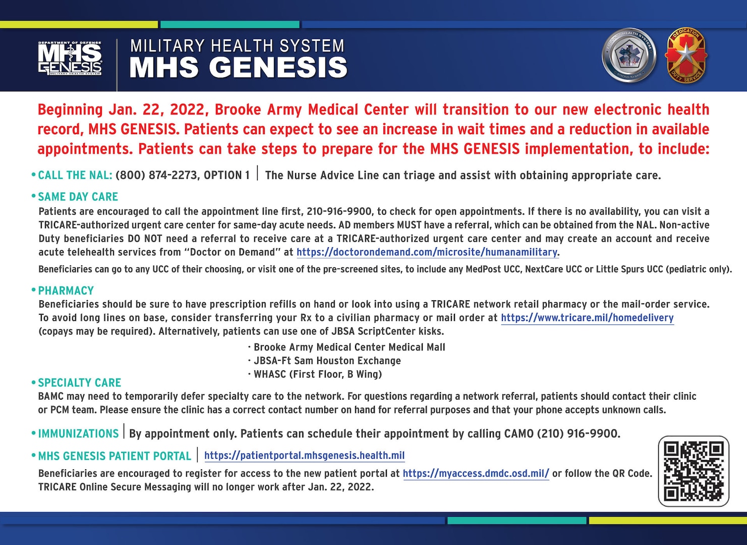 MHS GENESIS is the new electronic health record for the Military Health System