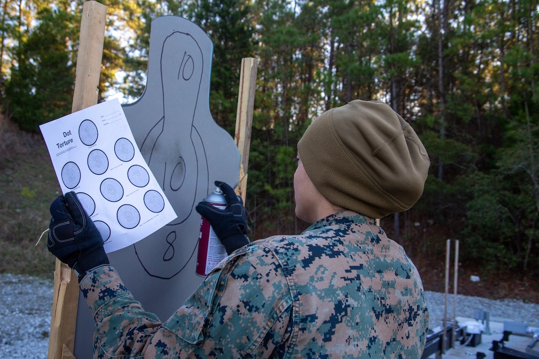 The course of fire was designed to prepare Marines for the upcoming Marine Corps Marksmanship Competition at Camp Lejeune, North Carolina, later this year.