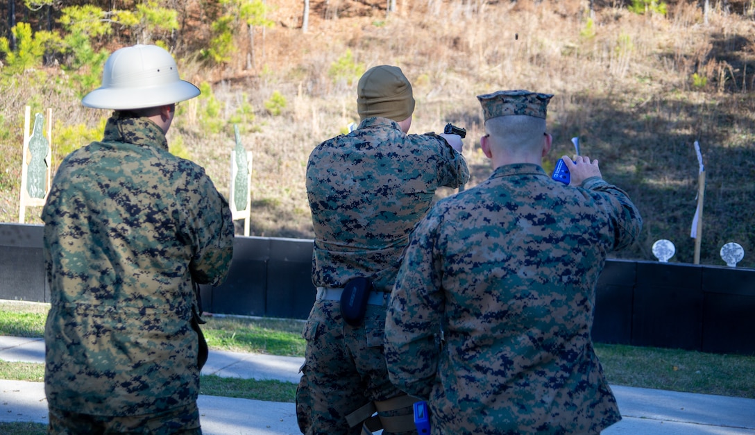 The course of fire was designed to prepare Marines for the upcoming Marine Corps Marksmanship Competition at Camp Lejeune, North Carolina, later this year.