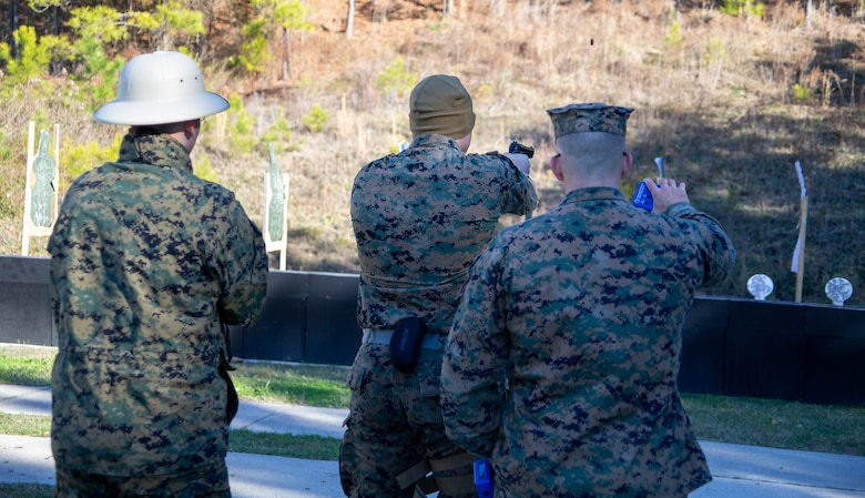 The course of fire was designed to prepare Marines for the upcoming Marine Corps Marksmanship Competition at Camp Lejeune, North Carolina, later this year.