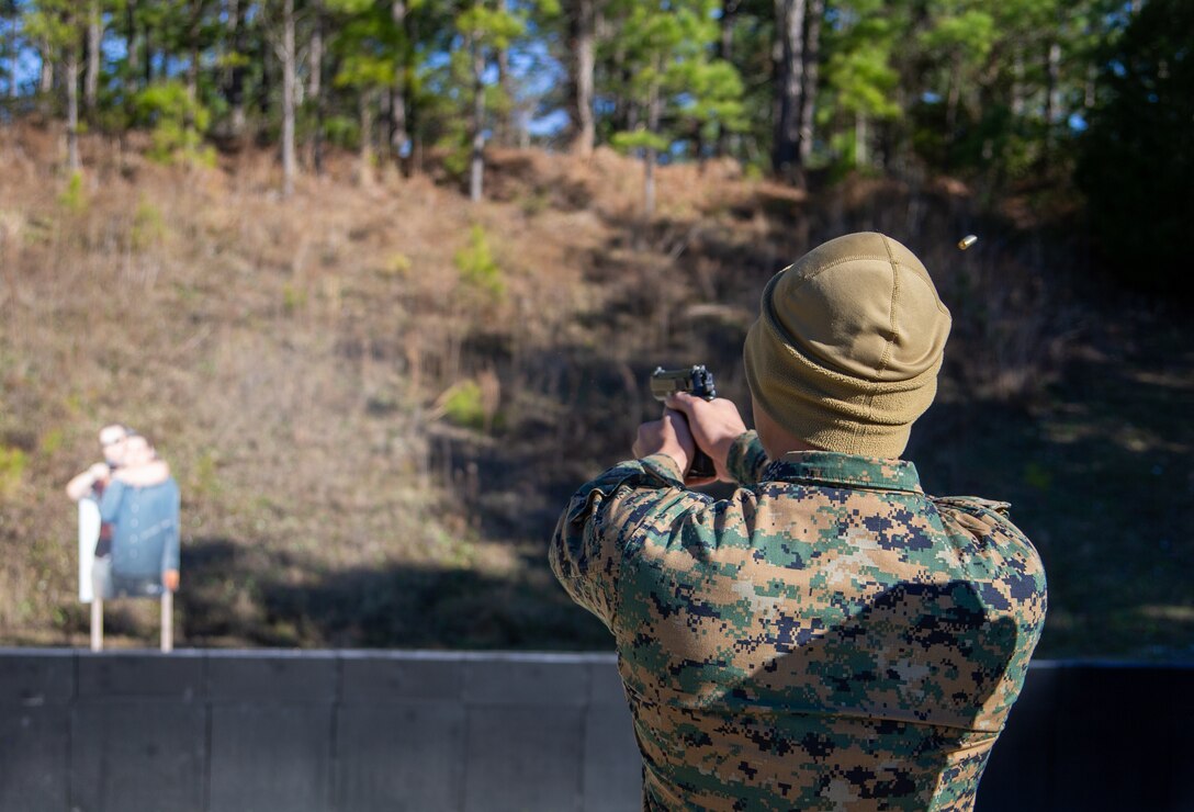 The course of fire was designed to prepare Marines for the upcoming Marine Corps Marksmanship Competition at Camp Lejeune, North Carolina, later this year.
