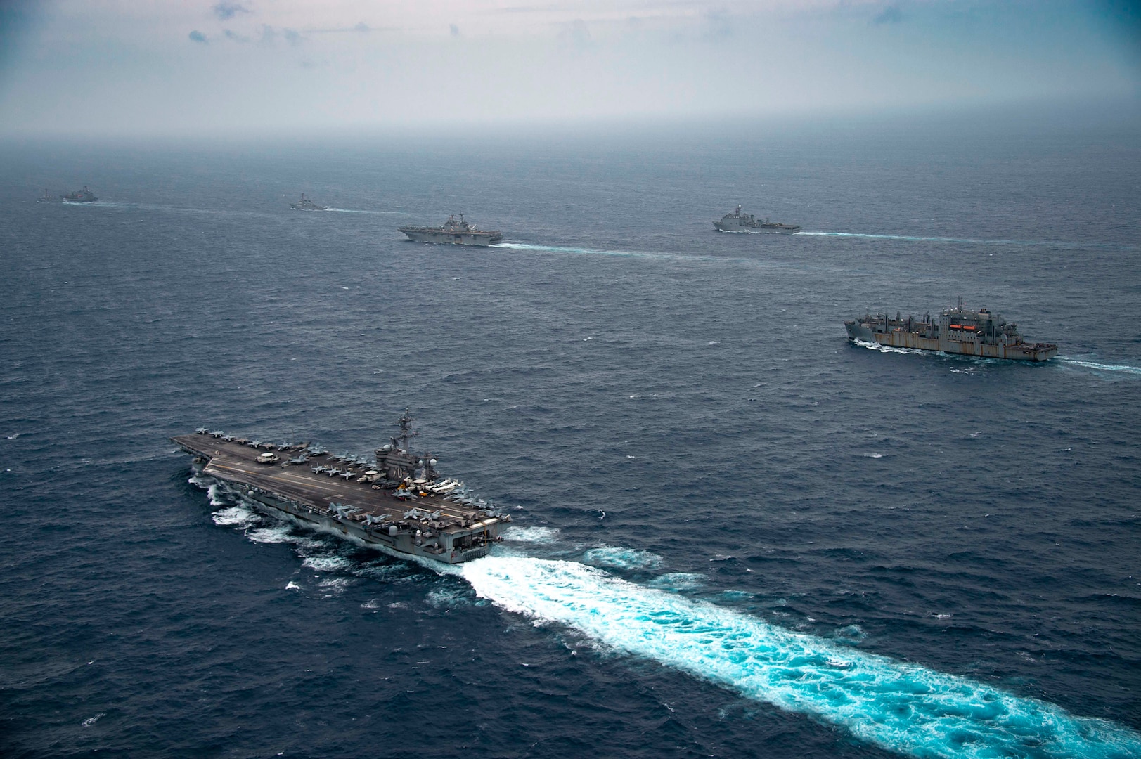 Carl Vinson Carrier Strike Group and Essex Amphibious Ready Group Wrap Up Joint Operations in the South China Sea