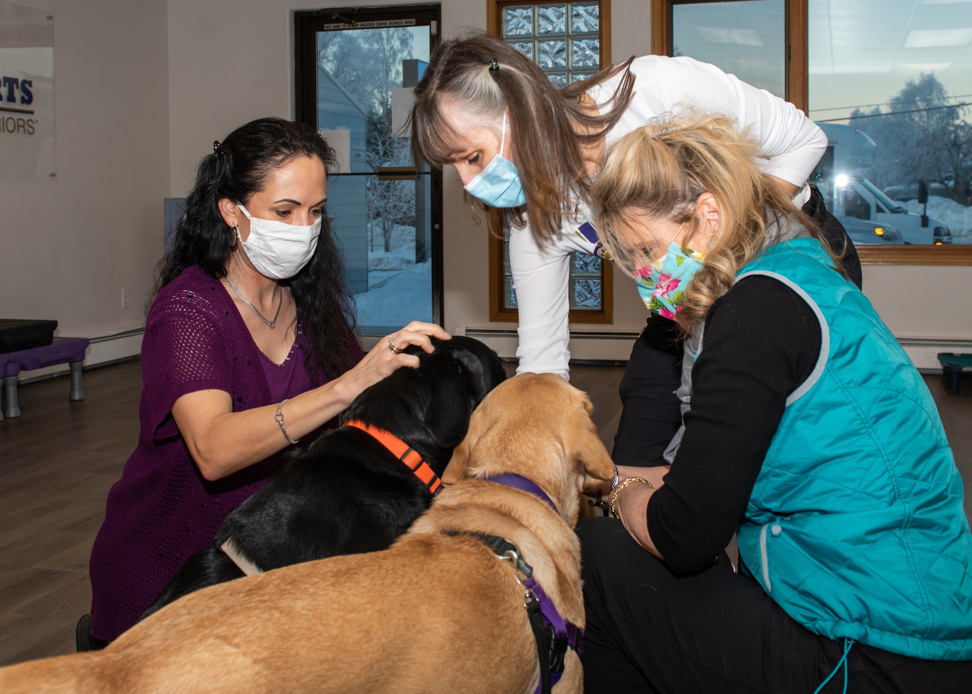 PACAF key spouses visit Paws for Purple Hearts