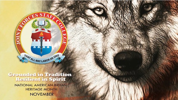 Cover slide for the JFSC National American Indian Heritage Month observance