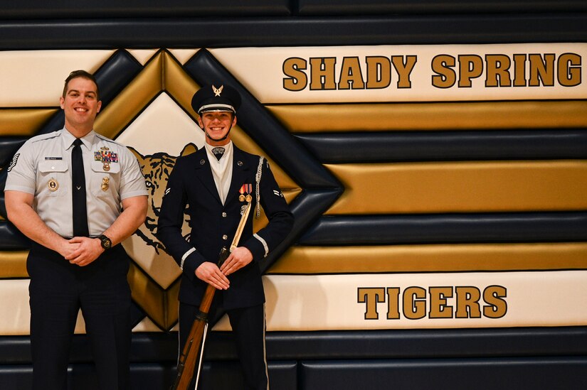 West Virginia schools welcome The United States Air Force Honor Guard Drill Team