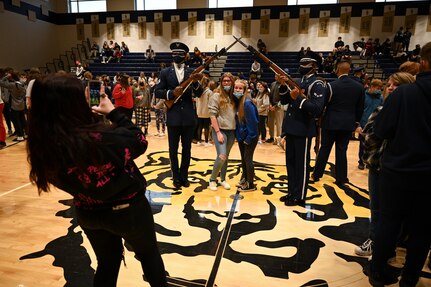 West Virginia schools welcome The United States Air Force Honor Guard Drill Team