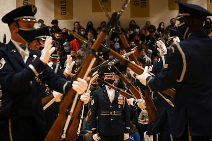 West Virginia schools welcome The United States Air Force Honor Guard Drill Team