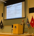 DLA Troop Support Commander Army Brig. Gen. Eric P. Shirley hosted a town hall event January 18 in Philadelphia. Shirley gave business and personnel updates to the workforce and recognized individual and team awards.