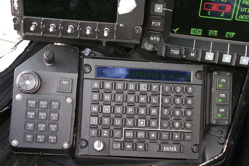 Dozens of buttons and multiple displays make up a control system.