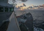 Arleigh Burke-class guided-missile destroyer USS Benfold (DDG 65) conducts routine underway operations. Benfold is forward-deployed to the U.S. 7th Fleet area of operations in support of a free and open Indo-Pacific.