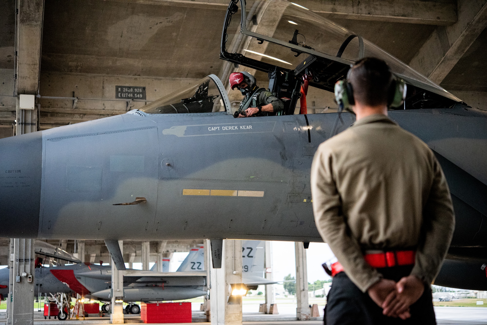 Airmen perform pre-flight checks