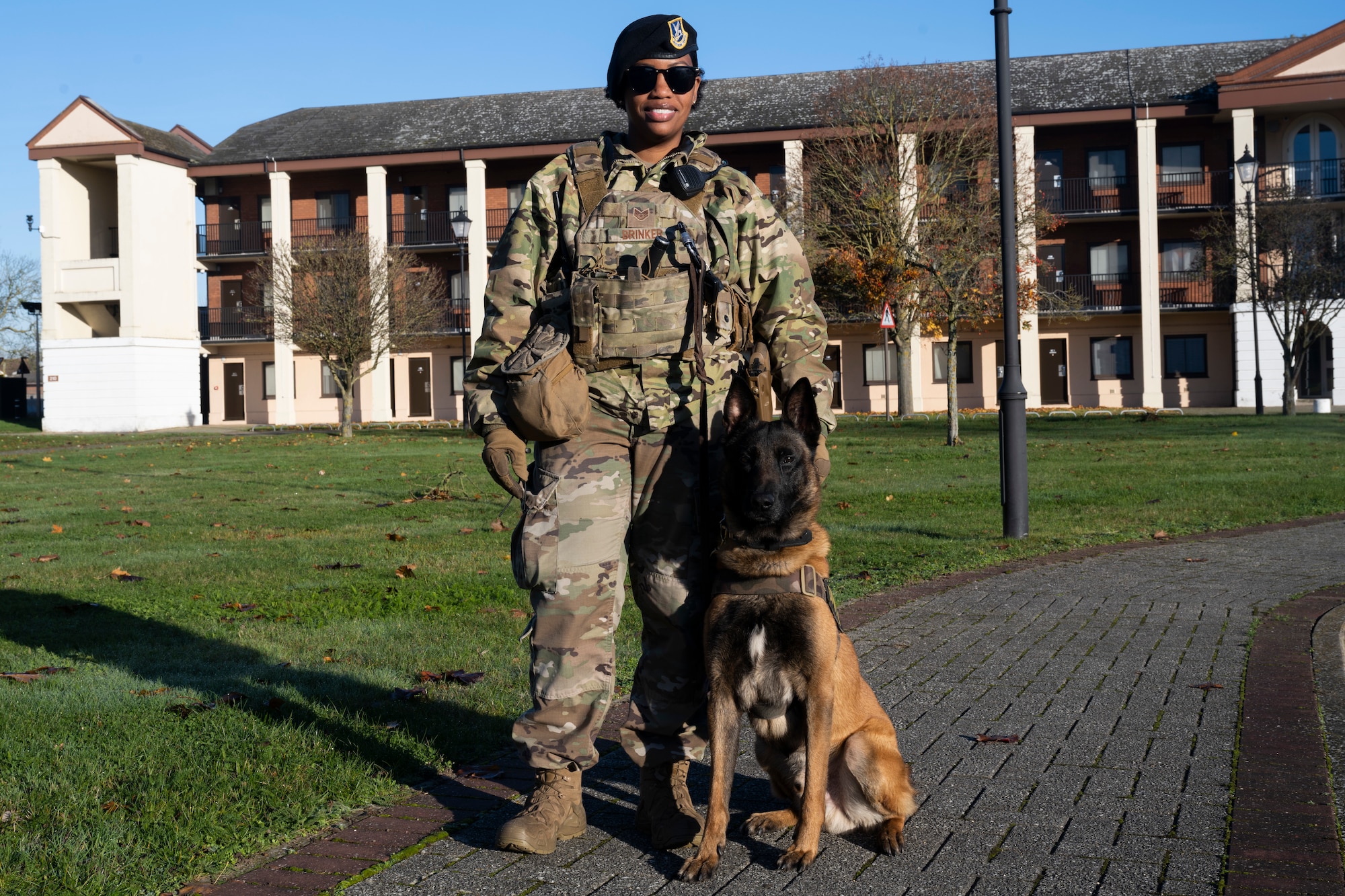 Staff Sgt. Jennifer Brinker, from San Diego, California, joined the Air Force in March of 2015 as a Security Forces trainee. She completed both Basic Military Training and Technical Training school before becoming a Defender.

“I worked with dogs before joining,” said Brinker. “I always wanted to serve in the military, so I was like, I get the best of both.”