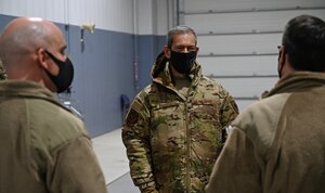 Gen. Ken Wilsbach, Pacific Air Forces commander, visits Eielson Air Force Base, Alaska, Jan. 4, 2022.