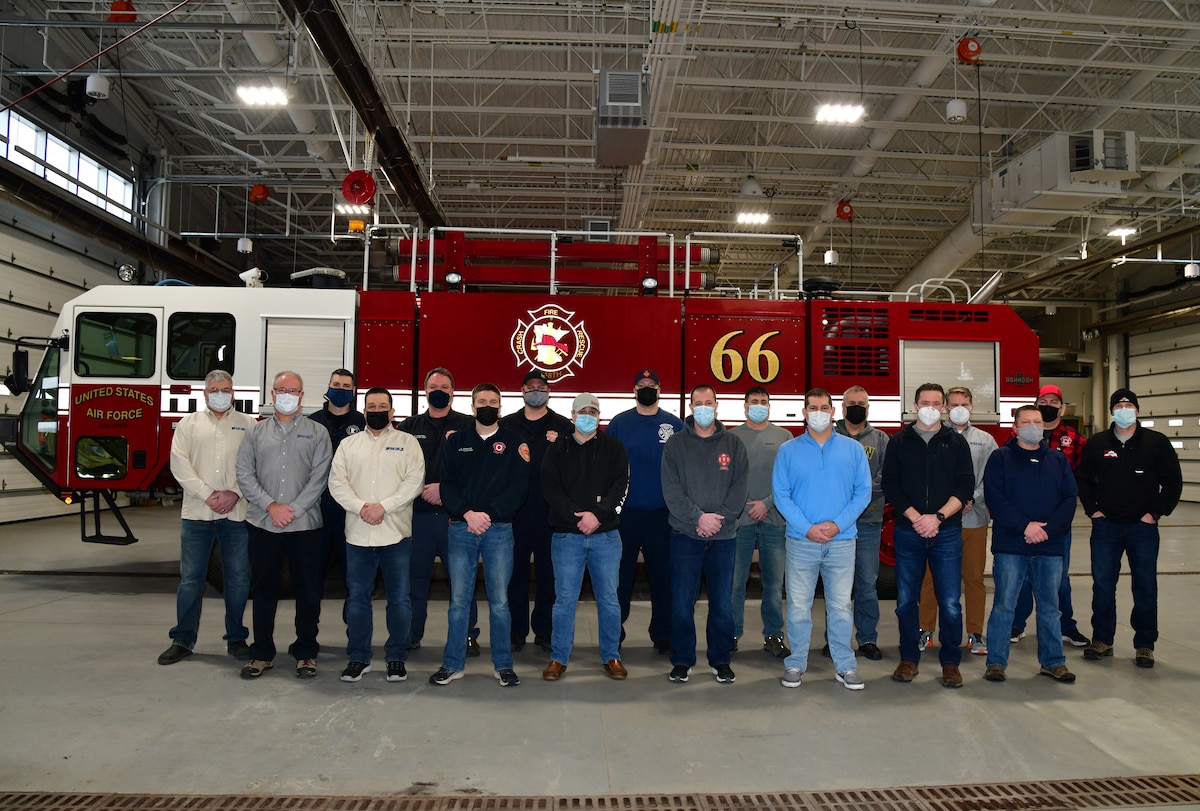 The 148th Fighter Wing Fire Department hosted a Blue Card training event, Jan. 12, 2022, that was attended by multiple Minnesota fire departments. Blue Card is an incident command training system that trains fire department officers how to standardize incident operations on scene.