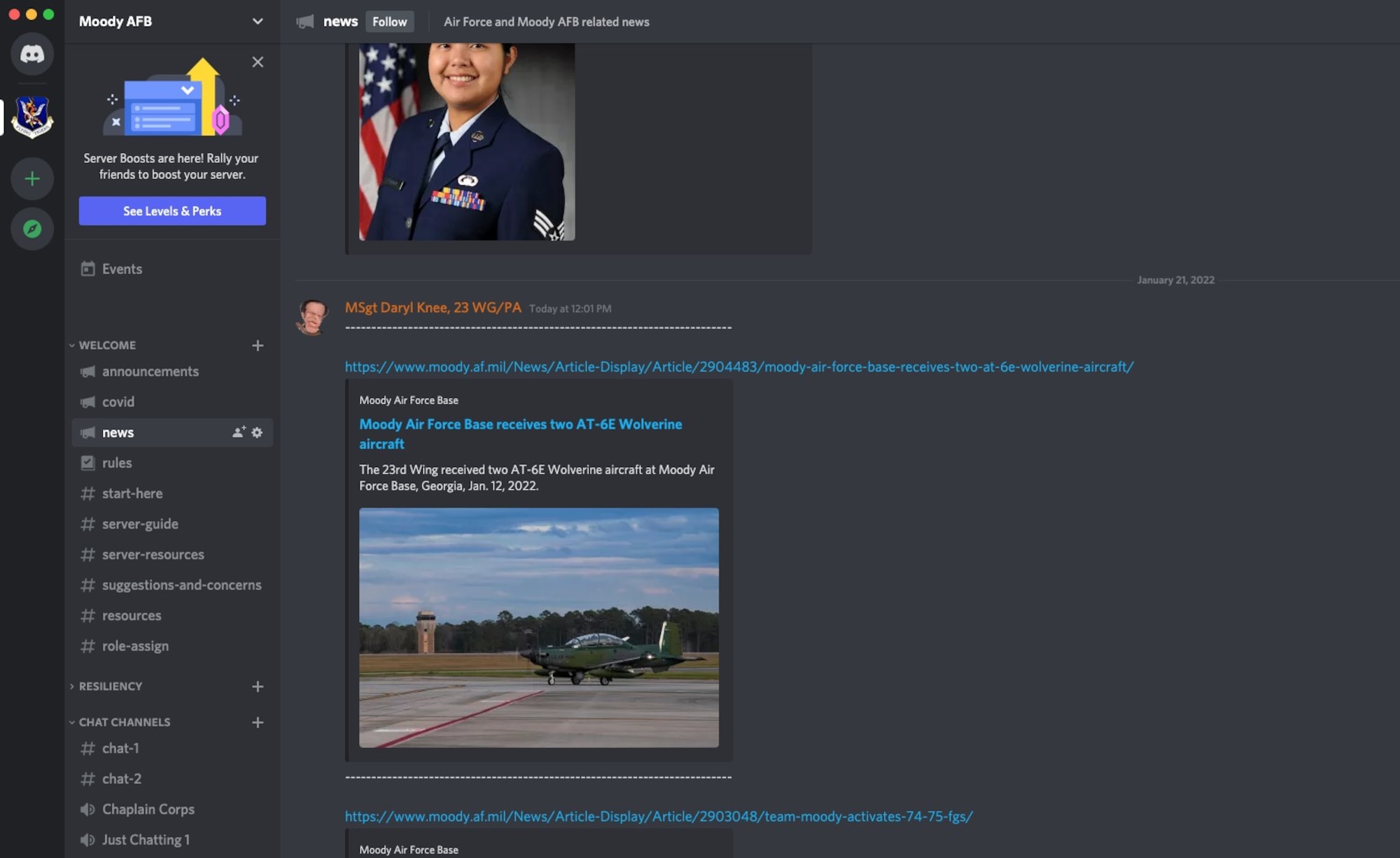 Moody joins Discord to streamline communication > Moody Air Force Base >  Article Display