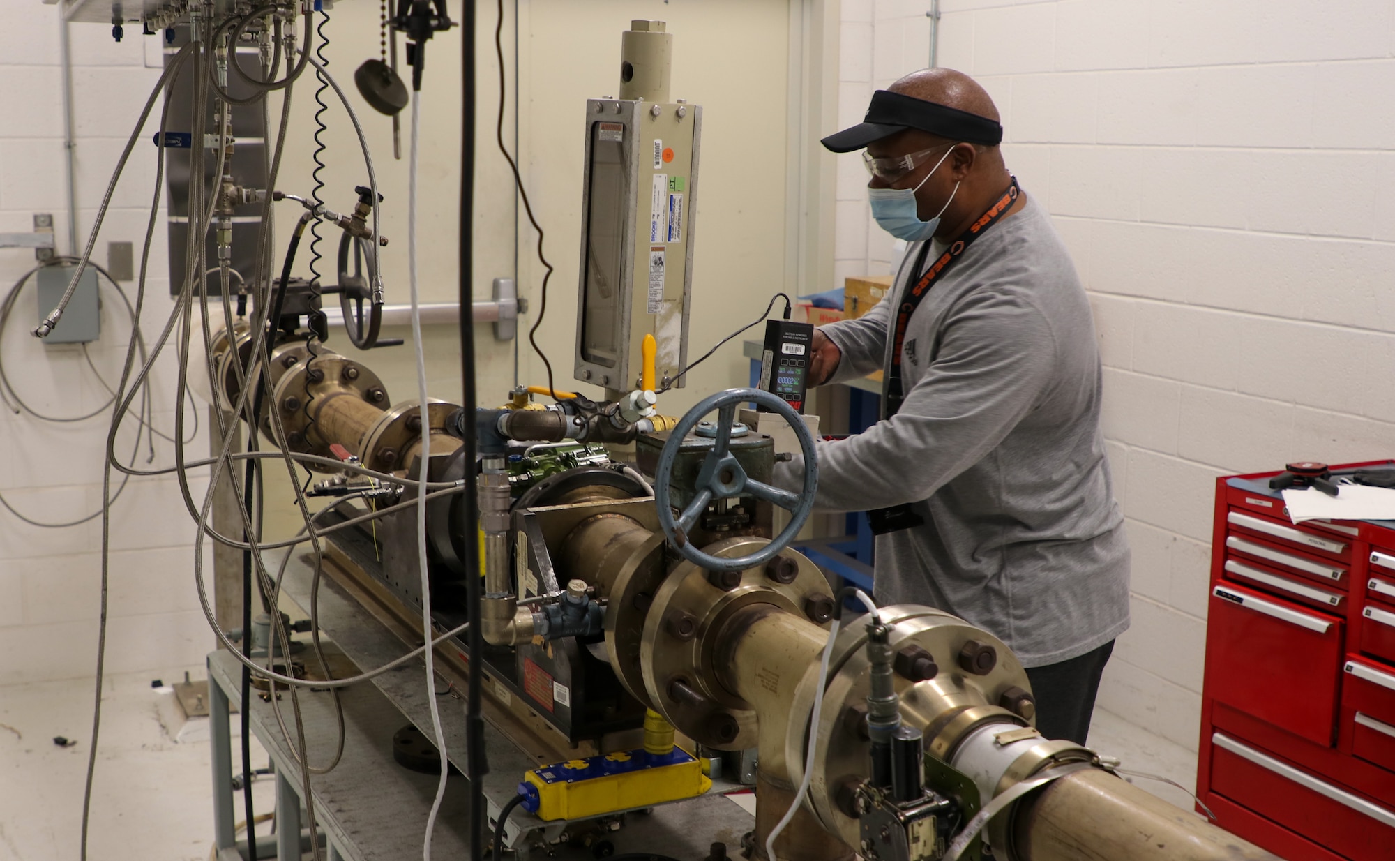 man working on machine