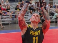 Army Sgt. 1st Class Joseph Fontenot competes for Team Army. Fontenot has returned to duty at Fort Sill after recovering at the Fort Campbell Soldier Recovery Unit (SRU) in Kentucky after enduring nine surgeries since 2007.