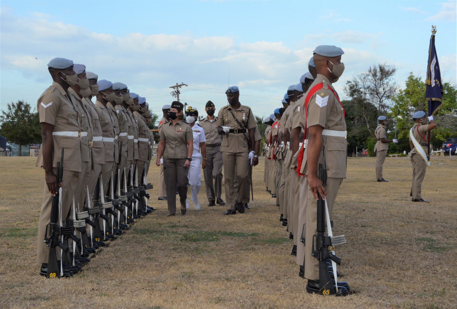 onors are rendered as the Commander of U.S. Southern Command, U.S. Army Gen. Laura Richardson, and Jamaica Defence Force (JDF) Chief of Defence Staff, Rear Adm. Antonette Wemyss Gorman, arrive for a bilateral meeting in Jamaica