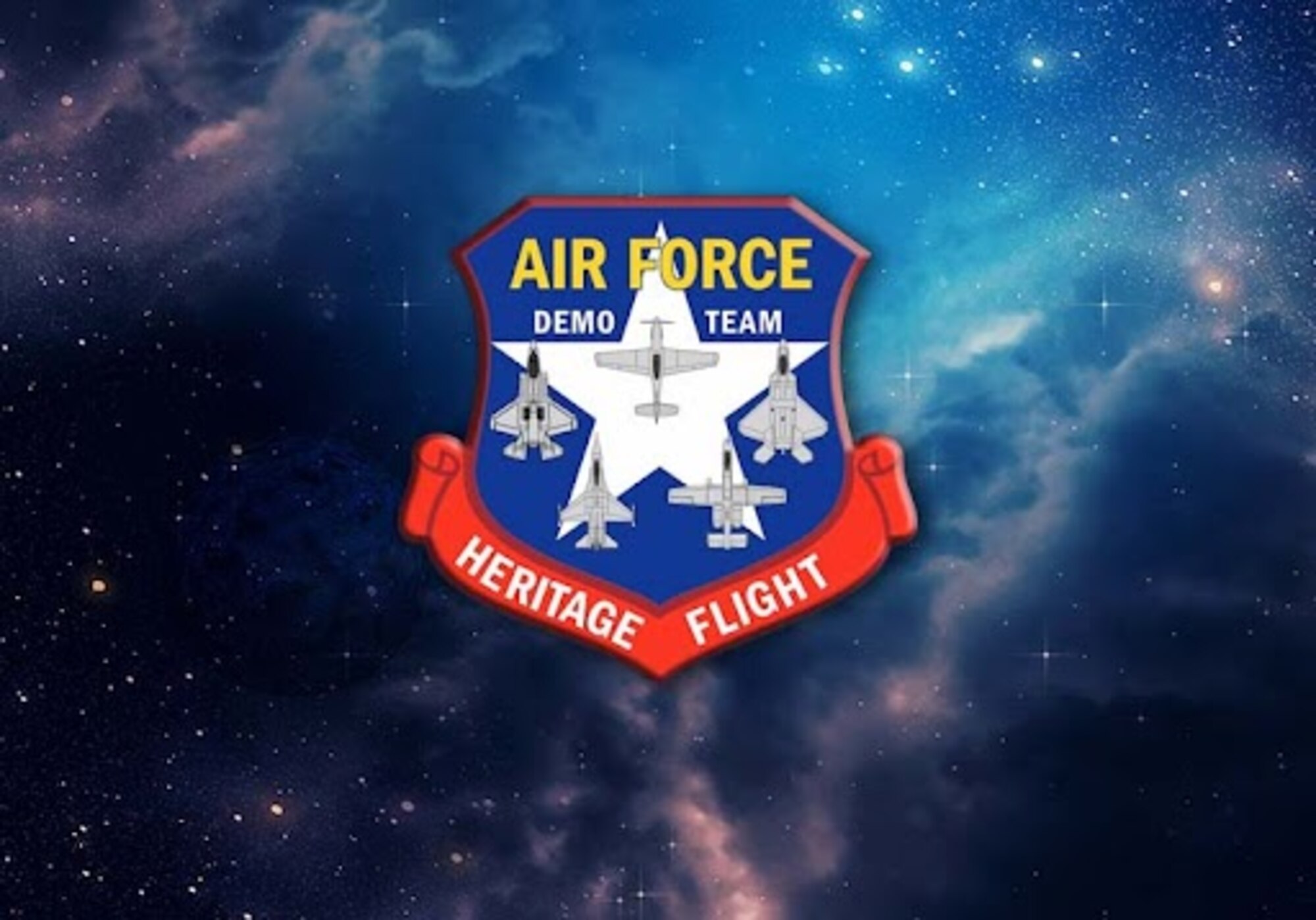 The Air Force Heritage Flight Foundation celebrates U.S. air power history by providing annual heritage flight demonstrations around the world. Heritage flights are flown at events ranging from open houses and air shows to sporting events, parades and funerals. (U.S. Air Force graphic)