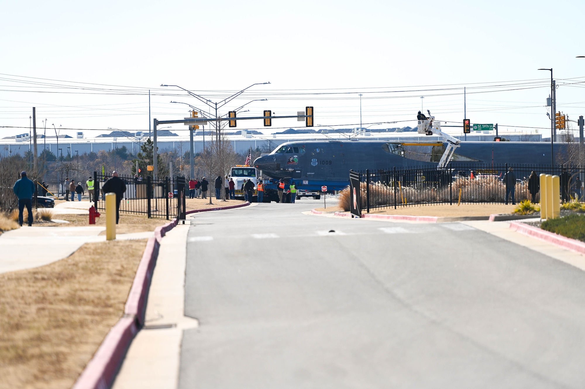 Truck carrying aircraft fuselage