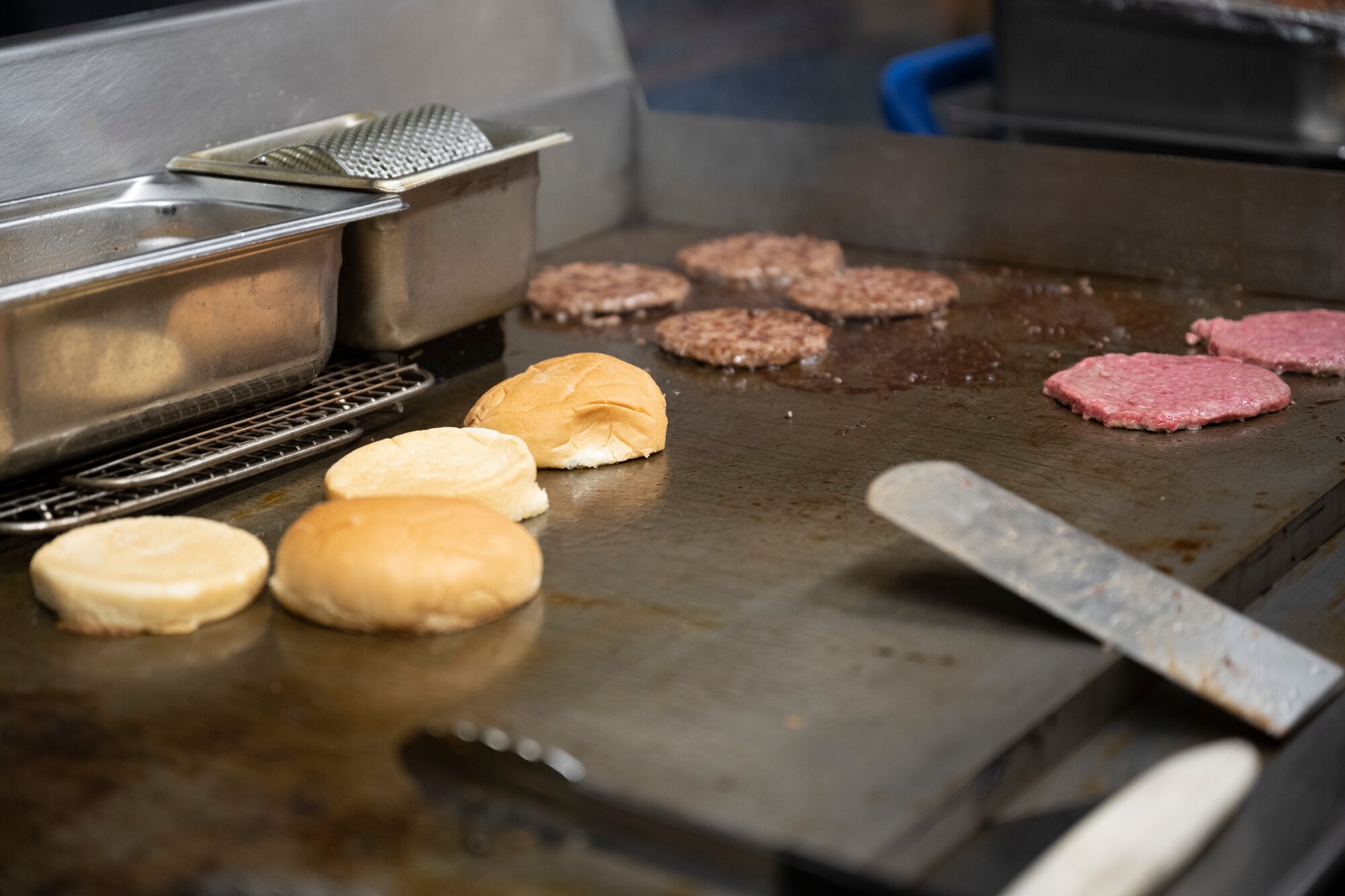 The Gateway Dining Facility at Royal Air Force Mildenhall is back in full force after its recent menu and infrastructure improvements to offer an improved dining experience for customers. 
The DFAC, operated by Airmen assigned to the 100th Force Support Squadron, began opening many of its services in late 2021, after solving equipment failures and reducing service availability due to the pandemic. The 100th FSS Airmen tackled the coronavirus by implementing mask guidance procedures and creating a safe environment for customers to dine in.