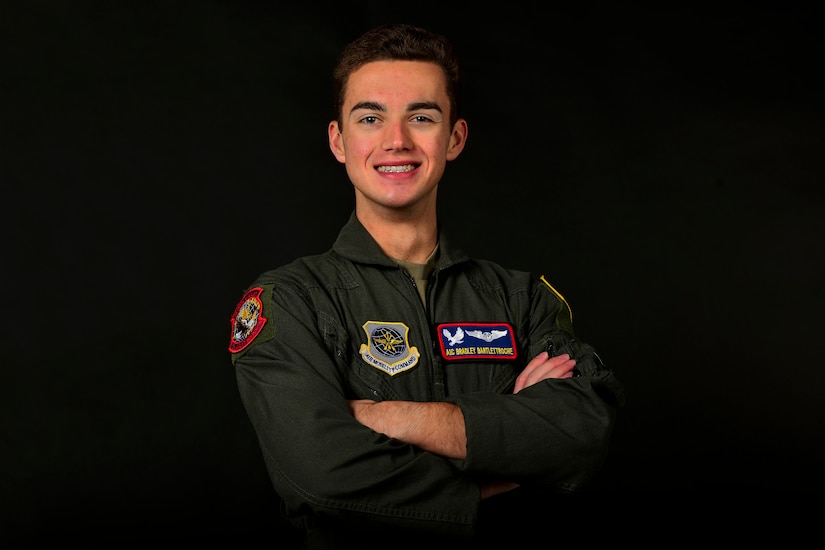 U.S. Air Force Airman 1st Class Bradley Bartlettroche, 15th Airlift Squadron loadmaster, reminisces about the airdrop training he received for his second certification during an interview at Joint Base Charleston, South Carolina Jan. 21, 2022.